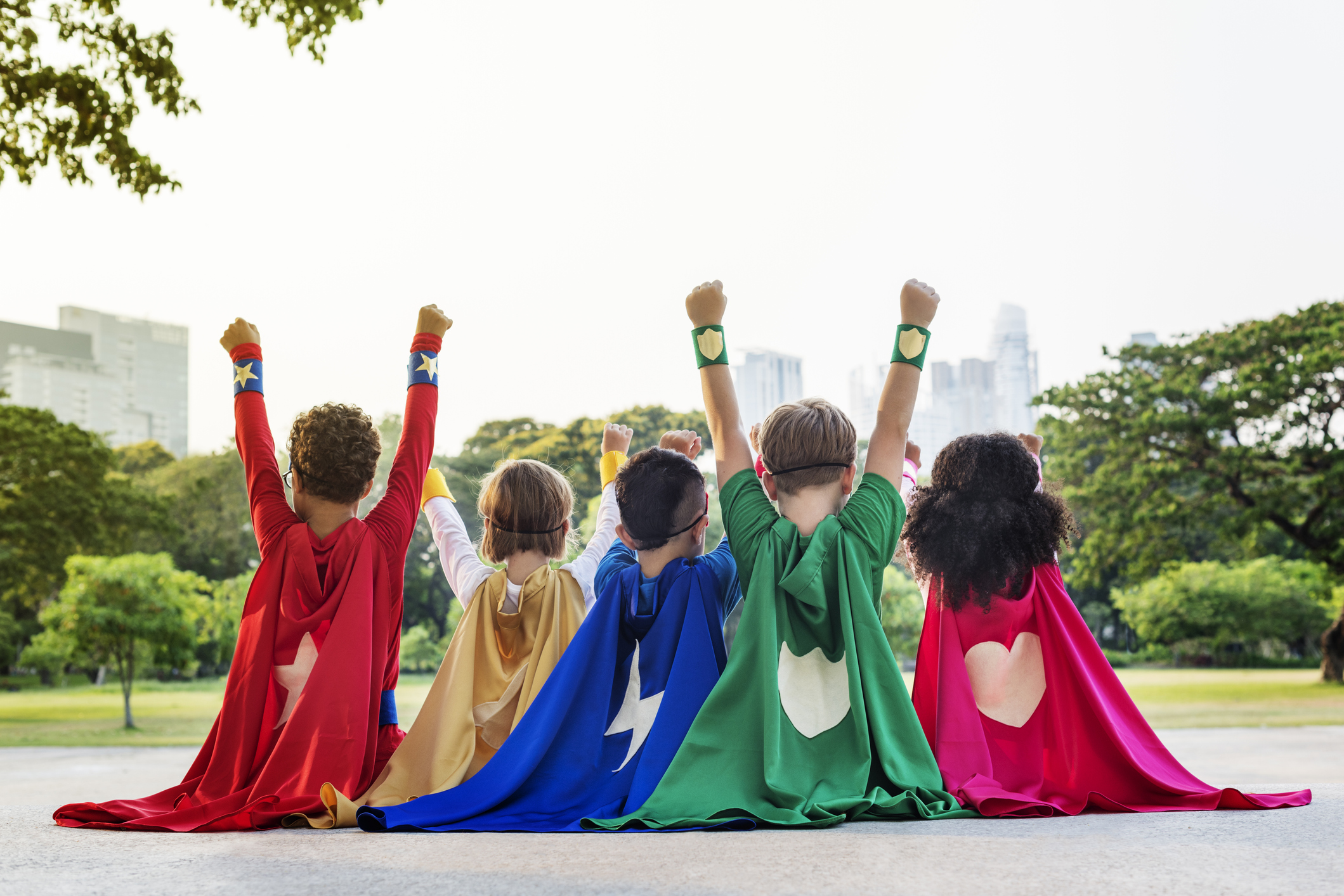 kids in hero capes