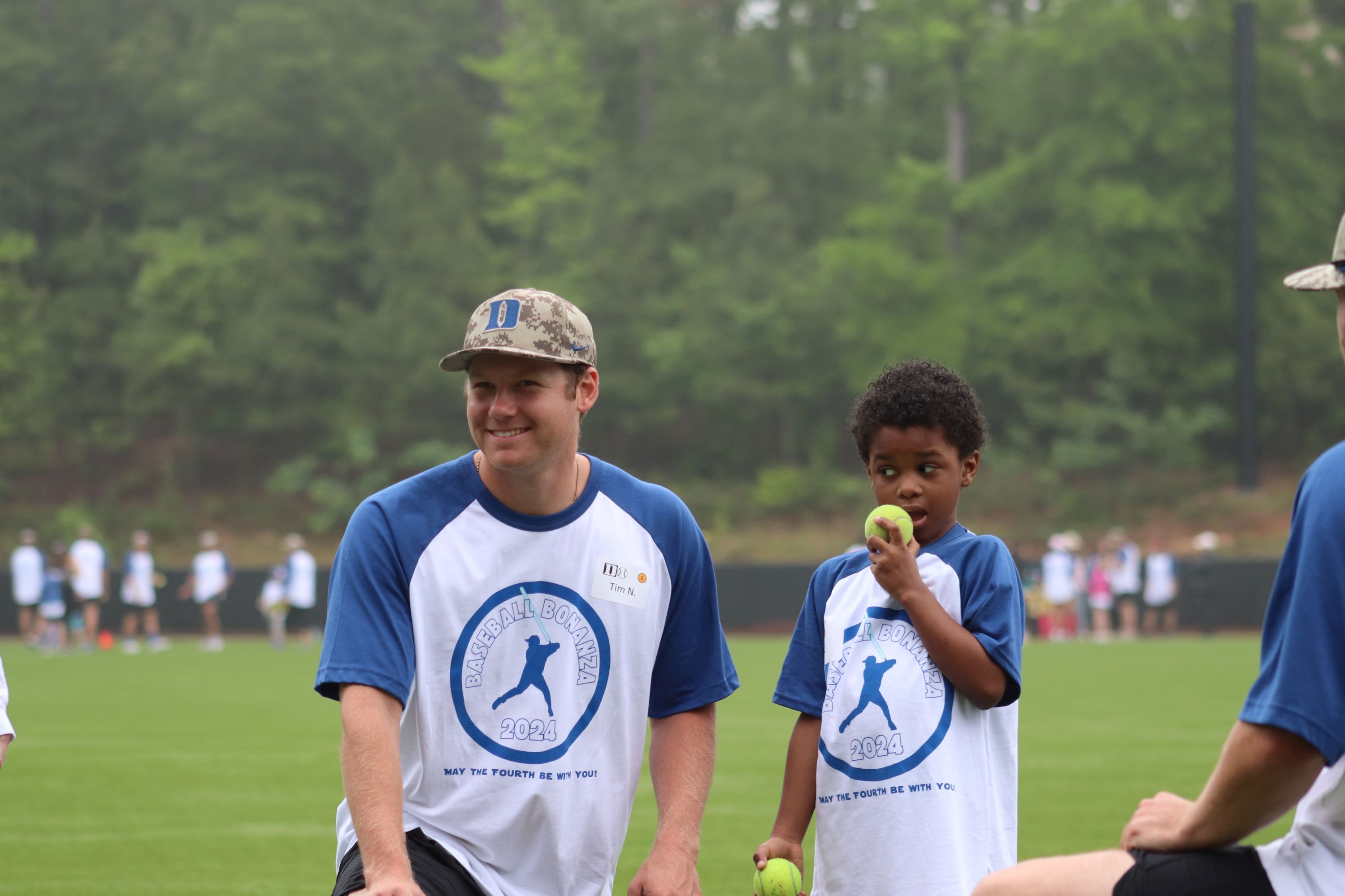 baseball player and child