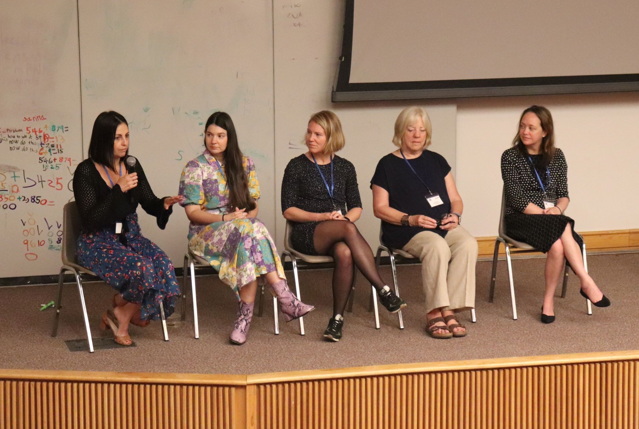 Speaker panel of five women at FOXP1 conference