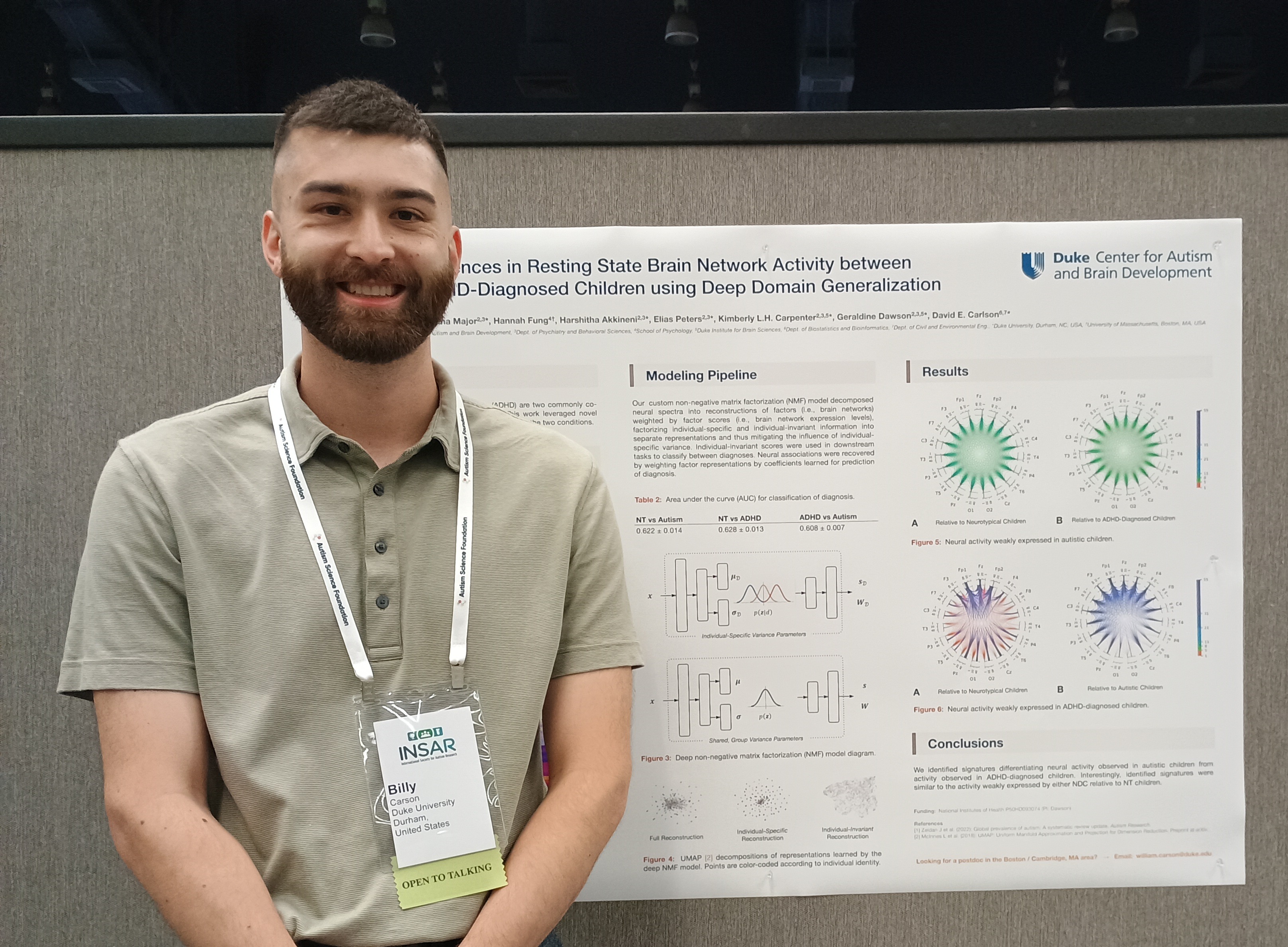 William Carson with his research poster