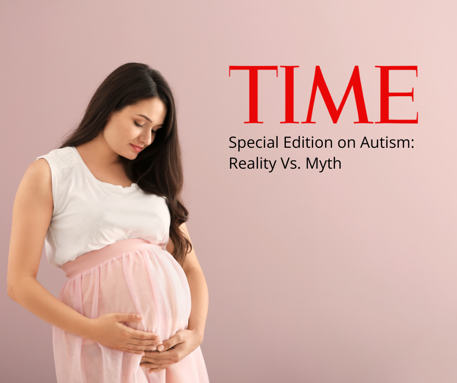 Time magazine logo and a photo of a pregnant woman