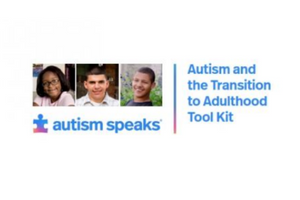 cover image of Autism Transtion to Adulthood showing three young adult faces