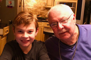 grandfather and young grandson