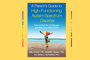parent guide to high functioning ASD cover showing child running on beach with kite