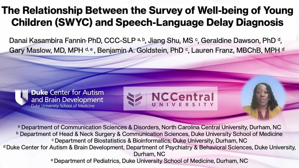 cover of video abstract featuring Danai Fannin with NCCU and Duke Autism Center logos