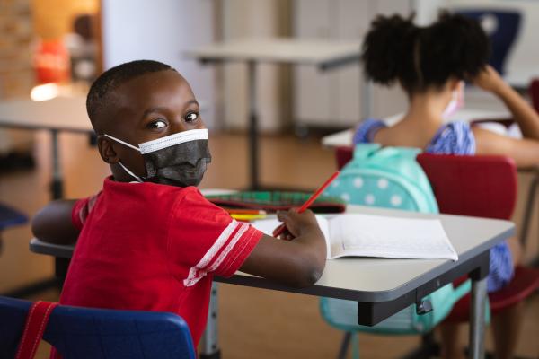 student in mask