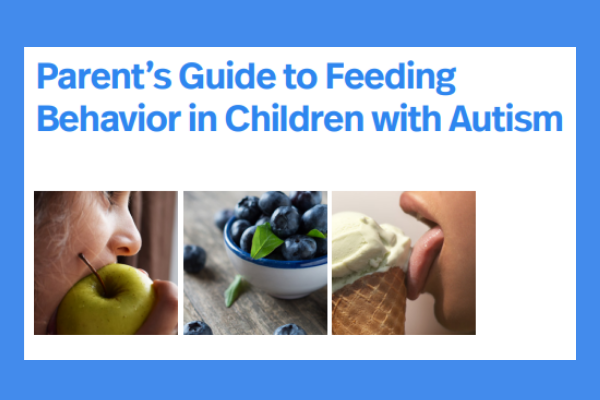 Parents Guide to Feeding Behavior title page with photos of children eating