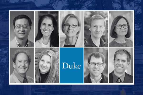 nine faculty members including Geraldine Dawson (top, center)