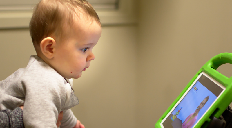 Baby with iPad