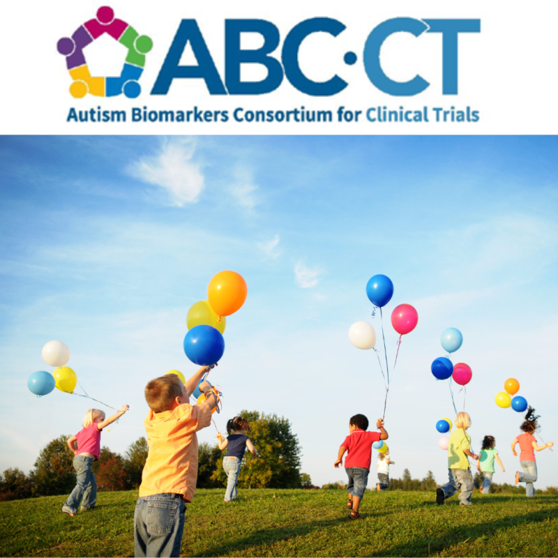 ABT-CT logo with children holding balloons