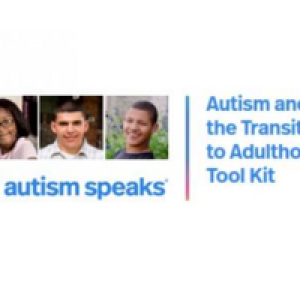 cover image of Autism Transtion to Adulthood showing three young adult faces