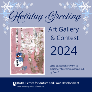 holiday card with a drawing of a snowman