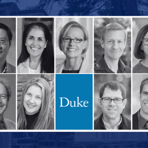 nine faculty members including Geraldine Dawson (top, center)