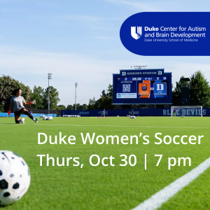 A Duke womens soccer player stretches on the field at Koskinen Stadium